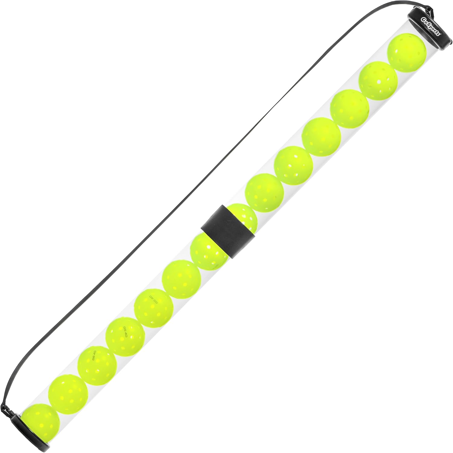 GoSports Pickleball & Tennis Pickup Tube – Ball Retreiver and Holder, Fits 14 Pickleballs or 17 Tennis Balls – No Balls Included