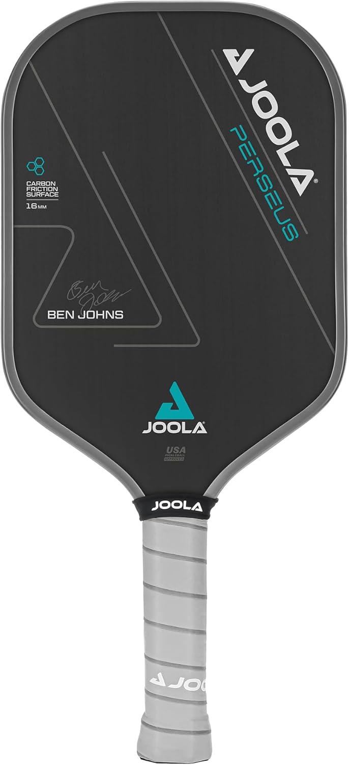 JOOLA Ben Johns Perseus Pickleball Paddle with Charged Surface Technology for Increased Power & Feel – Fully Encased Carbon Fiber w/Larger Sweet Spot – USAPA Approved