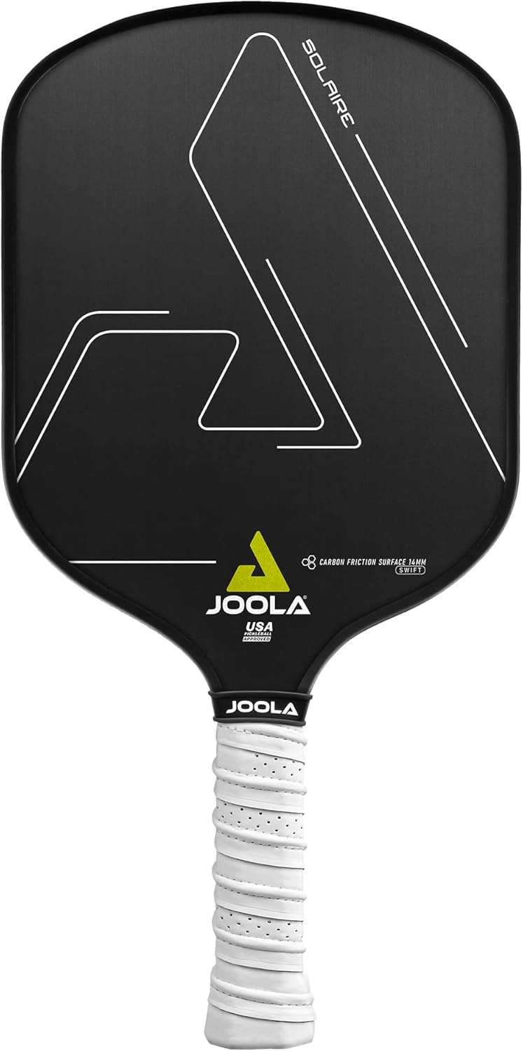 JOOLA Solaire Professional Pickleball Paddle with Carbon Friction Surface – Ideal Combination of Spin, Power, & Control – Pickleball Racket with Reactive Polypropylene Honeycomb Core 14mm