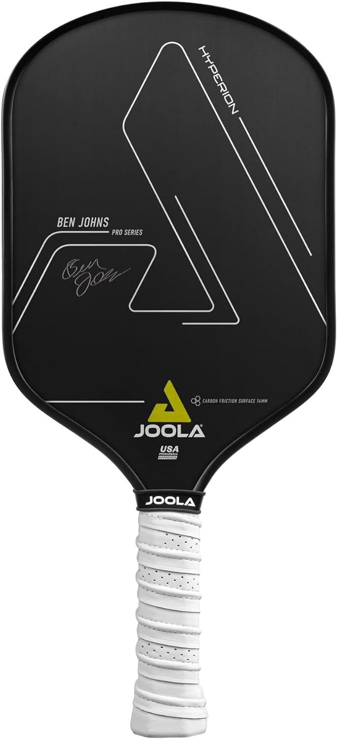 JOOLA Ben Johns Hyperion CFS Pickleball Paddle – Official Ben Johns Paddle – USAPA Approved Racket for Tournament Play – Edge to Edge Sweet Spot, Durable Max Spin Surface & Elongated Handle