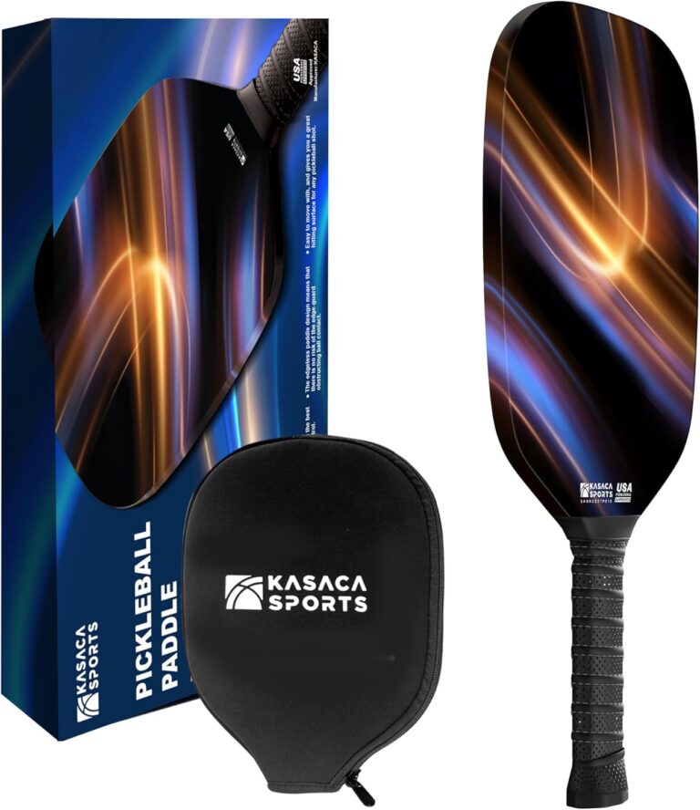 Edgeless Graphite T700 Multilayer Carbon Fiber Pickleball Paddles, Longer Handle Comfort Grip, Large Sweet Spots, USAPA Approved, for Intermediate & Advanced Players