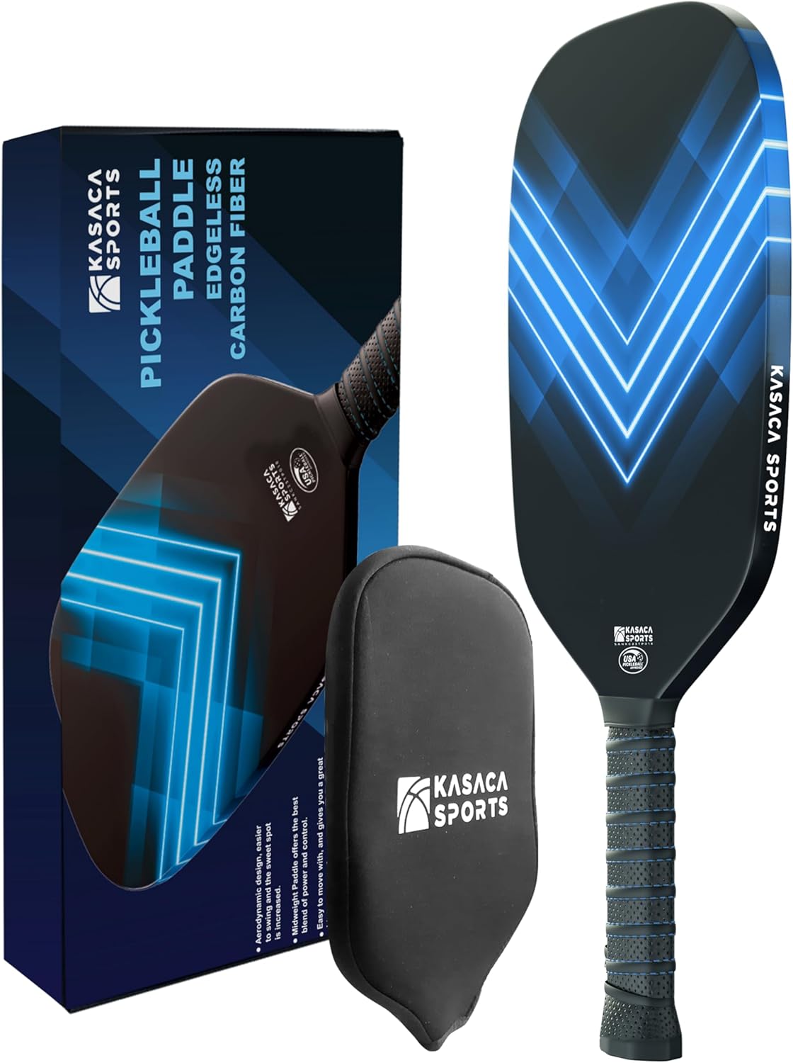 Pickleball Paddles, USAPA Carbon Fiber Pickleball Paddle with Pickle Ball Paddle Cover, Pickle Ball Raquette Pickle Ball Racket Edgeless Style