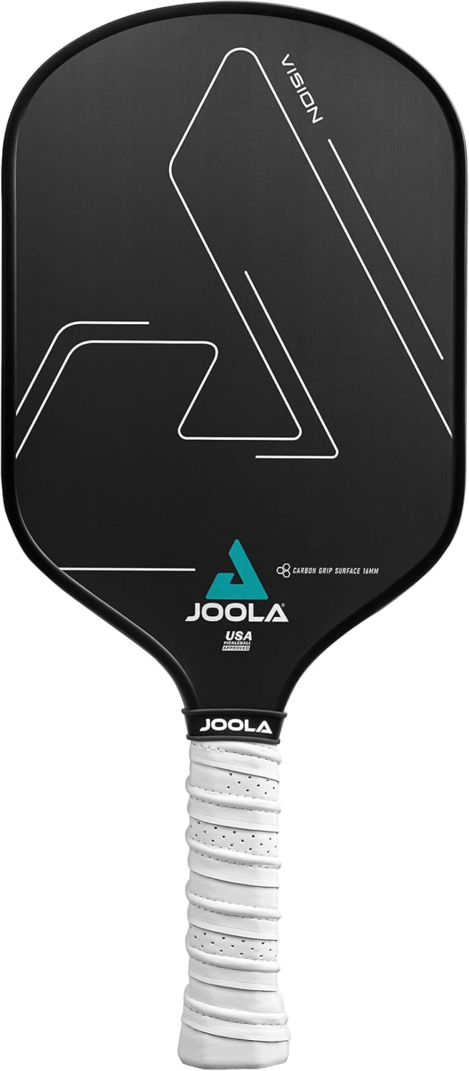 Joola Vision Pickleball Paddle with Textured Carbon Grip Surface Technology for Maximum Spin and Control with Added Power – Polypropylene Honeycomb Core Pickleball Racket