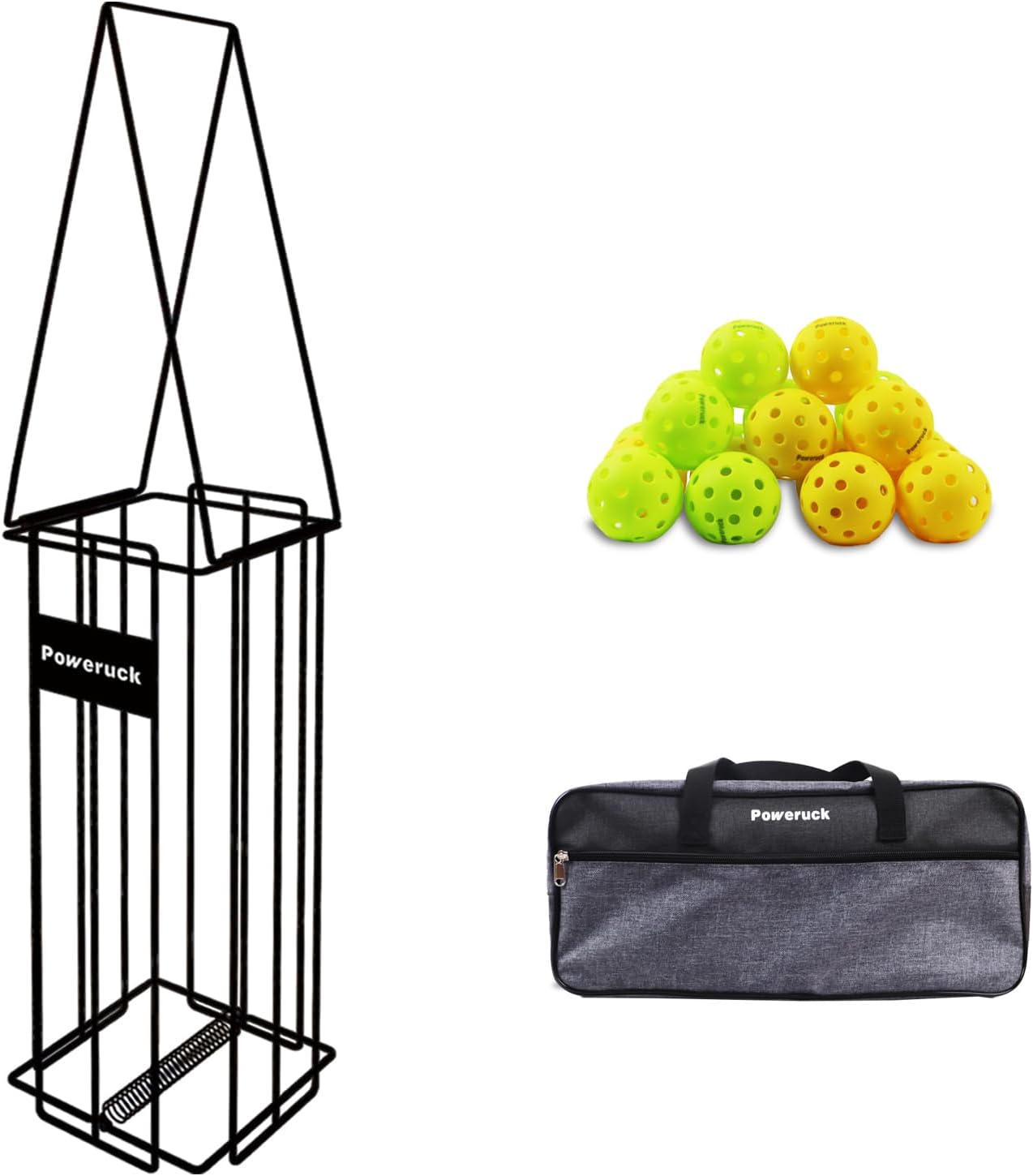 Pickleball Tennis Ball Hopper Set, Pickleball Tennis Ball Basket Holder with 20 Outdoor Pickleball Balls,Perfect Court Equipment for Beginner Pickleball Tennis Ball Hopper Set, Pickleball Tennis Ball Basket Holder with 20 Outdoor Pickleball Balls,Perfect Court Equipment for Beginner