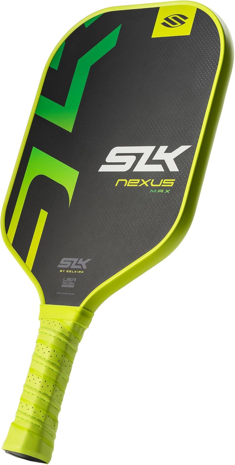 2025 SLK Nexus Pickleball Paddle | SpinFlex Surface and Graphite Pickleball Paddle Face | 13mm SX4 Polymer Core for Ultimate Consistency 2025 SLK Nexus Pickleball Paddle | SpinFlex Surface and Graphite Pickleball Paddle Face | 13mm SX4 Polymer Core for Ultimate Consistency