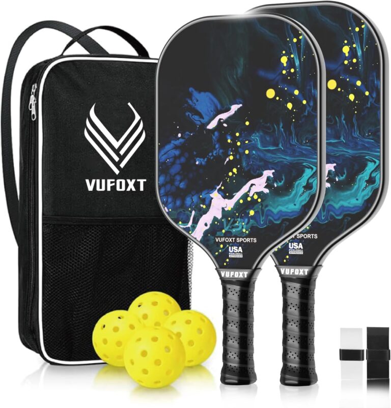 Pickleball Paddles Set of 2/4, USAPA Approved 99.99% Carbon Fiber Surface Pickleball Sets PP Honeycomb Core Pickleball Rackets, Lightweight Paddles with 4/6 Balls 1 Bag and Tapes for Beginners Medium Pickleball Paddles Set of 2/4, USAPA Approved 99.99% Carbon Fiber Surface Pickleball Sets PP Honeycomb Core Pickleball Rackets, Lightweight Paddles with 4/6 Balls 1 Bag and Tapes for Beginners Medium