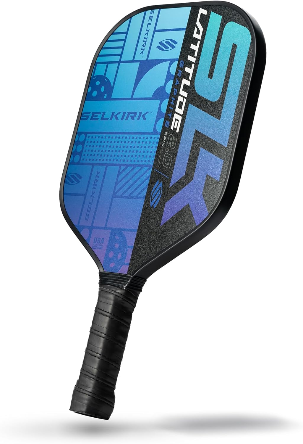SLK Latitude 2.0 Pickleball Paddle | G4 Graphite Pickleball Paddle Face | Rev-Core+ Technology with SpinFlex Surface | Redesigned for Performance and Control SLK Latitude 2.0 Pickleball Paddle | G4 Graphite Pickleball Paddle Face | Rev-Core+ Technology with SpinFlex Surface | Redesigned for Performance and Control