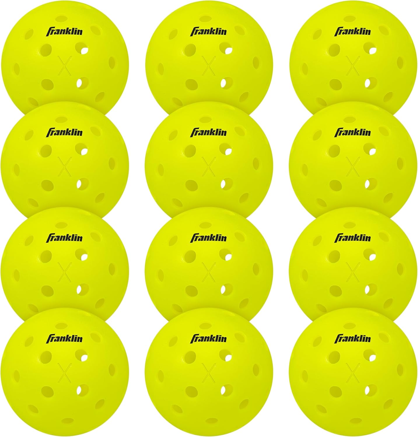 Franklin Sports X-40 Outdoor Pickleballs – Official Ball of USA Pickleball, APP Tour + Pickleball US Open – 3 Packs, 12 Packs, 36 Pickleball Buckets, 50, 100 + 400 Bulk Packs of Regulation Pickleballs Franklin Sports X-40 Outdoor Pickleballs – Official Ball of USA Pickleball, APP Tour + Pickleball US Open – 3 Packs, 12 Packs, 36 Pickleball Buckets, 50, 100 + 400 Bulk Packs of Regulation Pickleballs