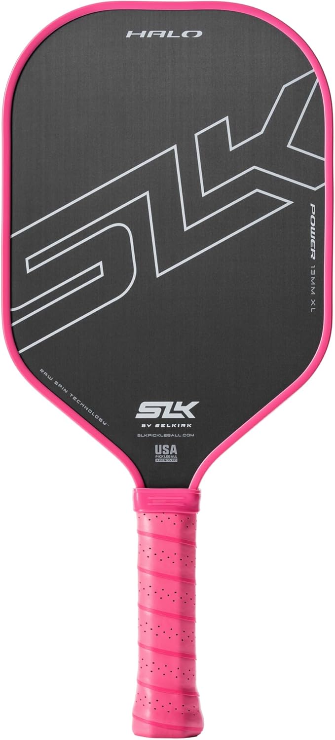 Selkirk Sport SLK Halo Raw Carbon Fiber Pickleball Paddle | Designed in The USA | Choose from The T700 Raw Carbon Fiber Power, The 18k Ultraweave Control, or The Kevlar Linkweave Thermoformed Pro