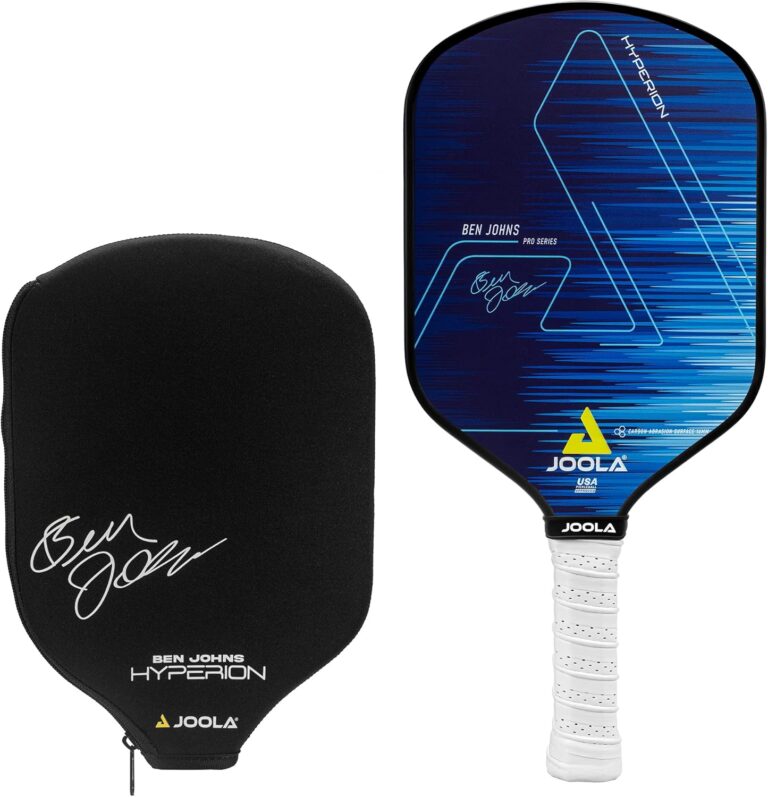 JOOLA Ben Johns Hyperion Pickleball Paddle – Carbon Surface & Sure-Grip Elongated Handle – Increased Power and Spin – Carbon Fiber Pickleball Paddle – Honeycomb Polypropylene Core – USAPA Approved