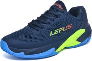 Men’s Tennis Shoe Indoor Outdoor Pro Pickleball Shoes with Arch Fit Support Pickleball Sneaker for All Court Racquetball Athletic Shoes for Racquet Sport