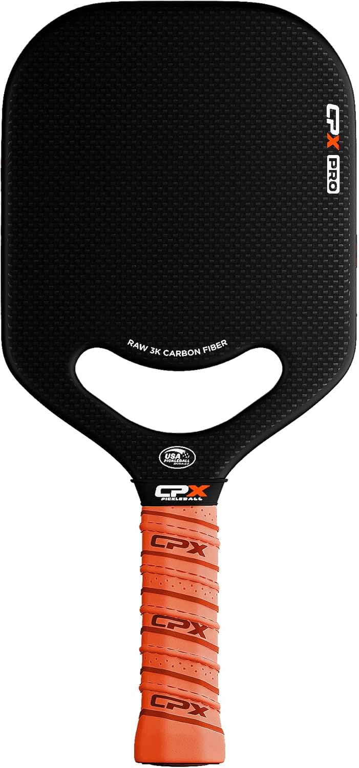 CPX Pro Carbon Fiber Pickleball Paddle – Professional Grade, Matte Finish, 19mm Honeycomb Core, Tennis Style Grip – Edgeless Paddle Designed in Chicago, USA CPX Pro Carbon Fiber Pickleball Paddle – Professional Grade, Matte Finish, 19mm Honeycomb Core, Tennis Style Grip – Edgeless Paddle Designed in Chicago, USA