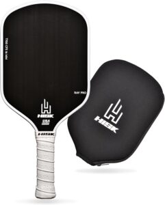 RAV PRO Pickleball Paddle – Ultimate HIGH END 16mm Japanese Toray T700 Raw Carbon Fiber CFS w/Excellent GRIT Roughness Texture, Aero Dynamic Curve, USAPA Approved, Non Slip Grip