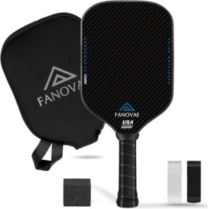 Pickleball Paddles, USAPA Approved Carbon Fiber/Fiberglass Surface Pickleball Set of 2/1 with Bag/Cover, Pickle Ball Paddle Set ​for Men Women