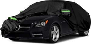 Waterproof Car Covers Replace for 1996-2022 Mercedes-Benz SLK/SLC Class, 6 Layers All Weather Car Cover with Zipper Door & Windproof Bands for Snow Rain Dust Hail Protection (SLK)