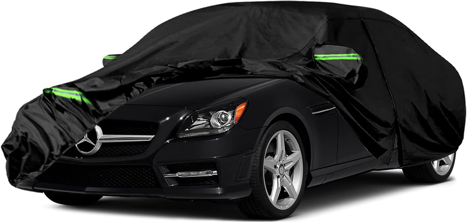 Waterproof Car Covers Replace for 1996-2022 Mercedes-Benz SLK/SLC Class, 6 Layers All Weather Car Cover with Zipper Door & Windproof Bands for Snow Rain Dust Hail Protection (SLK) Waterproof Car Covers Replace for 1996-2022 Mercedes-Benz SLK/SLC Class, 6 Layers All Weather Car Cover with Zipper Door & Windproof Bands for Snow Rain Dust Hail Protection (SLK)
