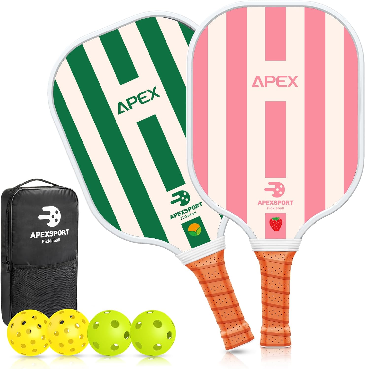 Pickleball Paddles Set of 2/4, USAPA Approved Lightweight Fiberglass Pickleball Set with 4 Pickleballs, 1 Pickleball Sling Bag, Pickleball Gifts for Women Men Beginners & Professional Pickleball Paddles Set of 2/4, USAPA Approved Lightweight Fiberglass Pickleball Set with 4 Pickleballs, 1 Pickleball Sling Bag, Pickleball Gifts for Women Men Beginners & Professional