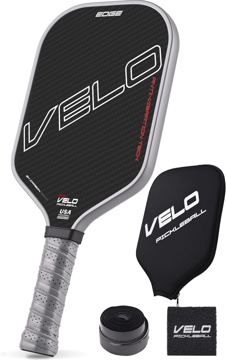 Pickleball Paddles, Raw Carbon Fiber Pickleball Paddle w/Max Control & Spin, Dual Foam Injected Edge for Large Sweet Spot, Thermoformed 16mm Core, Non-slip Long Handle, USAPA Approved Pickleball Paddles, Raw Carbon Fiber Pickleball Paddle w/Max Control & Spin, Dual Foam Injected Edge for Large Sweet Spot, Thermoformed 16mm Core, Non-slip Long Handle, USAPA Approved