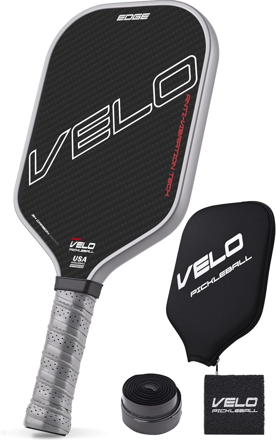 Pickleball Paddles, Raw Carbon Fiber Pickleball Paddle w/Max Control & Spin, Dual Foam Injected Edge for Large Sweet Spot, Thermoformed 16mm Core, Non-slip Long Handle, USAPA Approved Pickleball Paddles, Raw Carbon Fiber Pickleball Paddle w/Max Control & Spin, Dual Foam Injected Edge for Large Sweet Spot, Thermoformed 16mm Core, Non-slip Long Handle, USAPA Approved