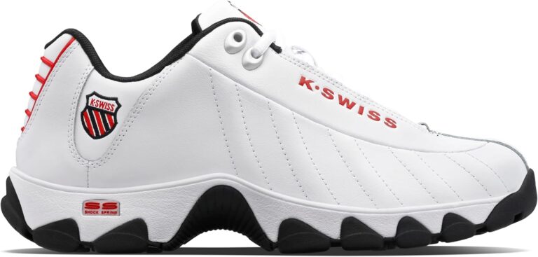 K-SWISS Men’s ST329 CMF Sneaker, Wide Tennis Dad Walking Shoes Leather Upper