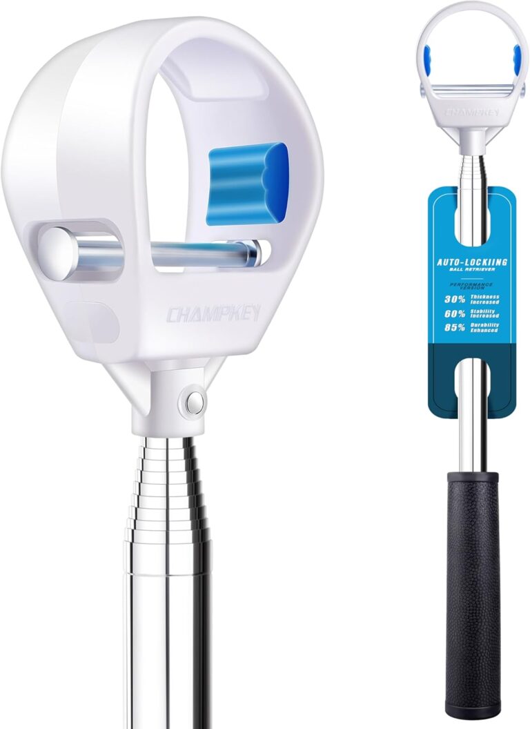 CHAMPKEY Upgraded Auto-Locking Golf Ball Retriever Performance Version – Thicken Telescopic Shaft Golf Ball Picker – High Durability and Stability Golf Retriever CHAMPKEY Upgraded Auto-Locking Golf Ball Retriever Performance Version – Thicken Telescopic Shaft Golf Ball Picker – High Durability and Stability Golf Retriever