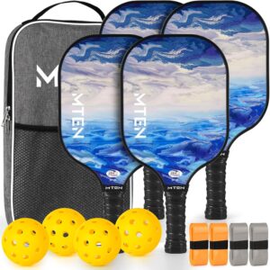 Pickleball Paddles, USAPA Approved Fiberglass Surface Pickleball Set with Pickleball Rackets, Pickleball Paddles Set ​for Men Women