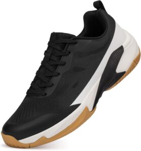 Wide Tennis Shoes for Men | All Court Pickleball Racquetball & Squash Athletic Sneakers | Arch Support & Cushioned Midsole
