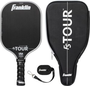 Franklin Sports Pro Pickleball Paddle Set – FS Tour Series Carbon Fiber Paddle, Cover + Eraser – 14mm + 16mm